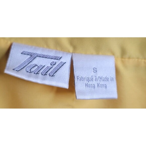 Vintage 90s Tail Windbreaker Jacket Coat Sz S Yellow Navy White Classic Lined - Picture 8 of 9
